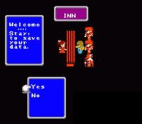 une photo d'Ã©cran de Final Fantasy sur Nintendo Nes